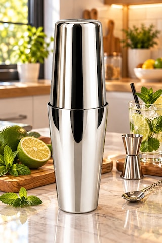 Paslanmaz Çelik Kokteyl Shaker Seti 750 Ml + 500 Ml
