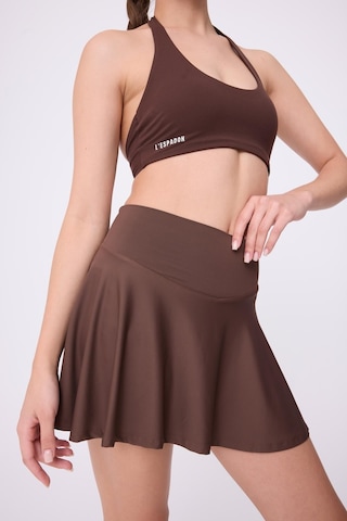Hıghrıse Flexflow Yüksek Bel Tenis Spor & Aktif Yaşam Etek-şort Skort -2679 Kahverengi
