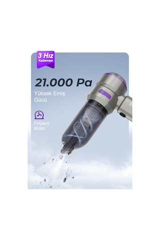 Ahv-02 Kablosuz Araç Içi Süpürge Mor 21000pa Güçlü Vakum Fırçasız Motor Üfleme & Vakum Ö Diğer