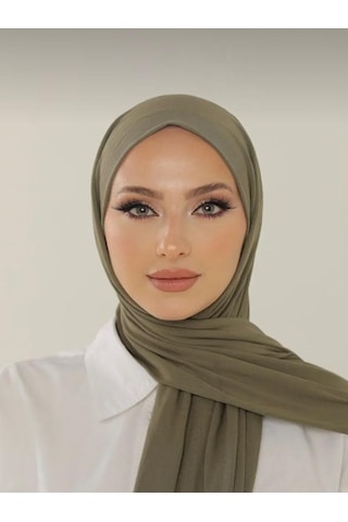 Gesshop Kadın Penya Şal Haki Yeşil