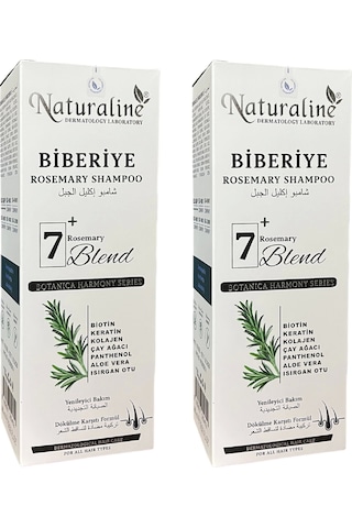 Naturaline Biberiye Şampuanı 400 Ml 2 Adet Roemary Shampoo 7 Doğal Bileşim Tüm Saçlar