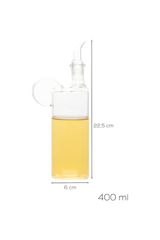 408 Kare Borosilikat Cam Yağdanlık Yağlık Sirkelik 400ml Çok Renkli