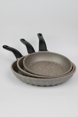 Masterchef Aluminyum Döküm 3'lü Dilimli Tava Gri