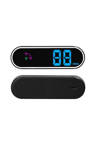 Araç Baş Üstü Ekran Gps Dijital Hız Göstergesi Renkli Led Ekran Saat Ve Pusula Fonksiyonu Aşırı Hız Alarmı İçin Araç Kamyon Suv Karavan