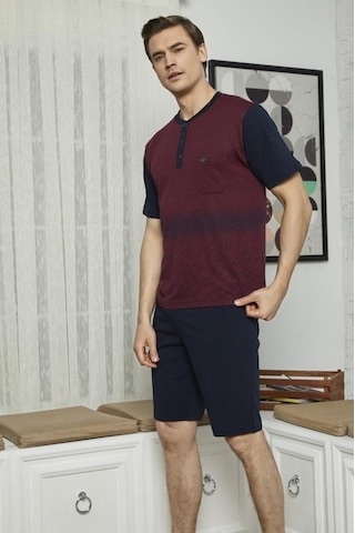 Kly 7615 Erkek Midi Yaka 3'Lü Pijama Takımı
