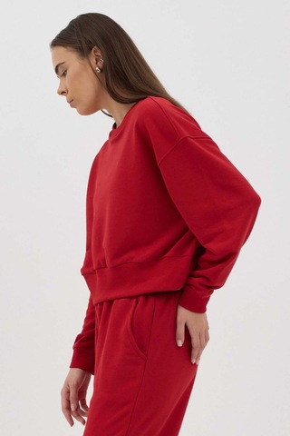 Buly Cozy Bisiklet Yaka Sweatshirt Kırmızı