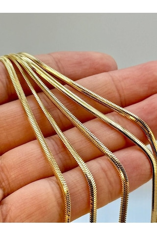 Sefa Gold 14 Ayar Altın İtalyan Balık Sırtı Zincir Kolye 3,5 MM