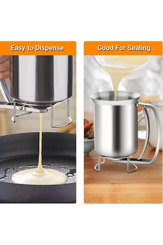 Honeybeeshop 1 Parça Paslanmaz Çelik Hamur Dispanseri Manuel Akış Kontrolü Temizlemesi Kolak Mutfak Yardımcısı