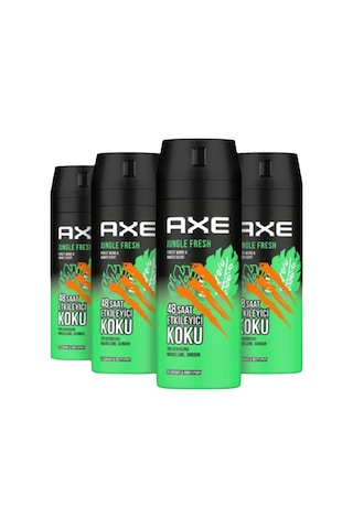 Axe Jungle Fresh Erkek Sprey Deodorant 4 x 150 ML