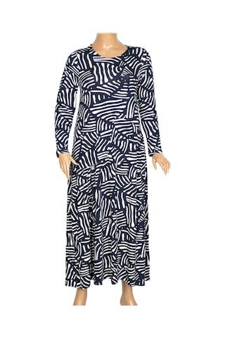 Barem Kadın Funda Belden Basene Büzgülü Penye Lacivert Elbise D56 Lacivert