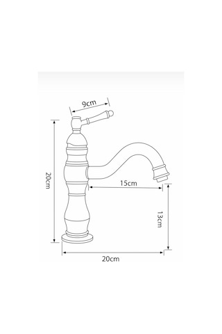 Rustik Lavabo Bataryası Krom Kısa Krom Gümüş