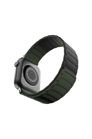 Apple Uyumlu Watch 44mm Zore Krd-122 Silikon Kordon Strap Kayış-kahverengi-krem