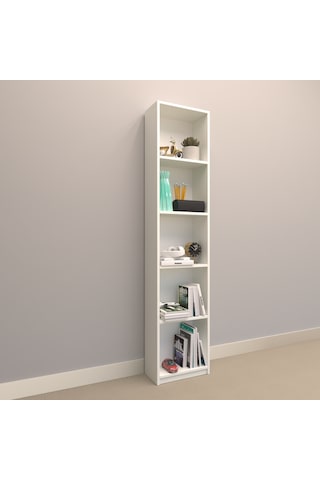 Rafkestir Asya Suntalam Kitaplık ( 40 X 180 Cm ) Beyaz ( Mat )