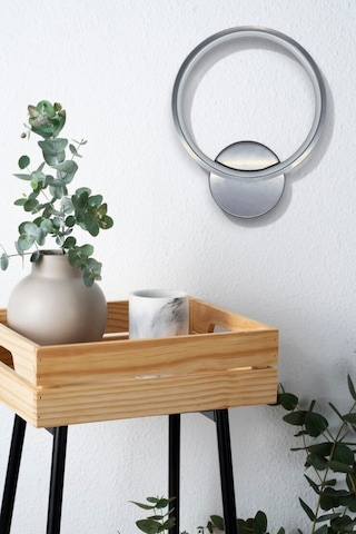 Aura Aplik Gri Renk Modern Tasarım - Hol - Banyo - Mutfak - Salon - Yatak Odası Gün Işığı Led Aplik Gri