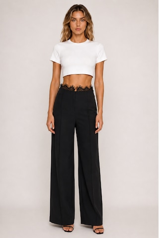 Glenda Lace Waist Palazzo Pantolon Siyah