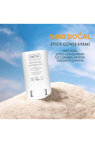 Incıa Doğal Mineral Filtreli Stick Güneş Koruyucu SPF50+ 15 G