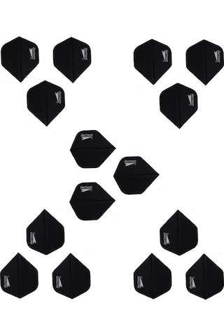 5 Set (15 Adet) Dartsan Dart Flight-flayt. 100 Micron Pet Siyah