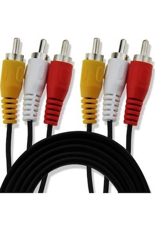 Alfais 5007 3Rca To 3 Rca Ses Görüntü Tos Scart Kablosu 3 Metre