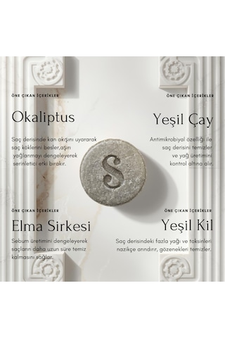 Sipea Fresh Balance Yağlı Saçlar İçin Katı Şampuan/kadın-erkek Şampuan