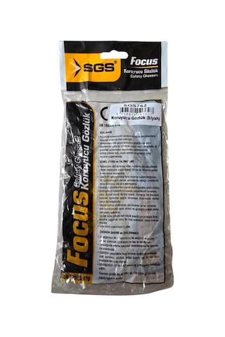 Sgs Focus Koruyucu Kaynak Gözlüğü - Siyah - En 166 En 170