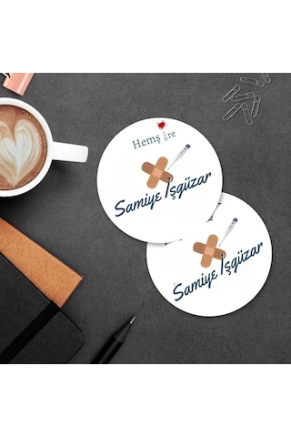 Hemşirelere Özel Mdf İkili Bardak Altlığı