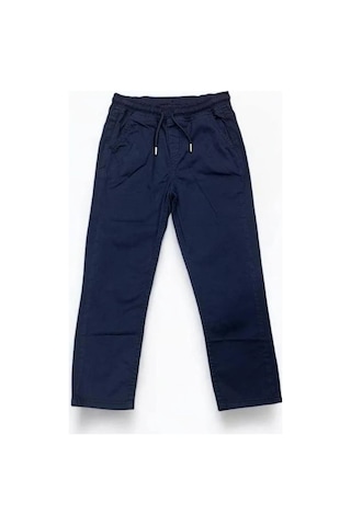 Nanica Kids Erkek Çocuk Yumuşak Dokulu Beli Lastikli Gabardin Pantolon-15125 Lacivert