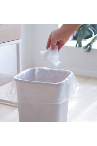 Çöp Torbası Mini Boy Beyaz Çöp Poşeti 40'lı x 5 Paket