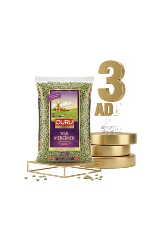 Duru Yeşil Mercimek 3x1 Kg