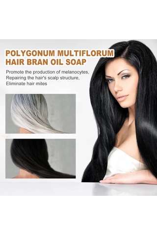 Vkemall Polygonum Multiflorum Saç Sabunu: Melanosit Üretimini Destekler, Saç Yapısını Onarır Ve Parlak Siyah Saçlar Sağlar Kuru - Yıpranmış