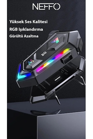 W20 Bluetooth Motosiklet İntercom Kask Rgb Işıklı