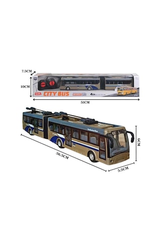 Ctoy Ht227 Uzaktan Kumandalı Körüklü Şehir Otobüsü 61984 Gri Çok Renkli