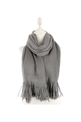 Angora Tavşan Tüğü Şal 60x180 - Gri Gri