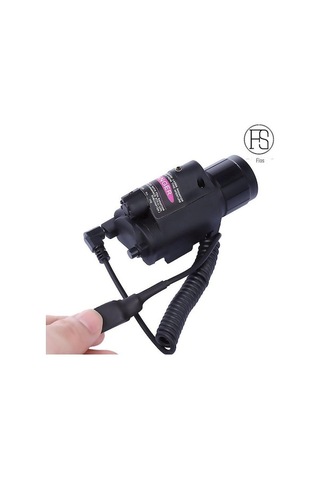 Geeksen M6 Kırmızı Lazerli Led El Feneri - Çok Fonksiyonlu, Parlak Işık, Sıçrayan Kuyruk, 20mm Raylı Pil Hariç Siyah