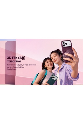 Remax Softweave Series İphone 18 Pro Uyumlu Magsafe Destekli Örgü Dokulu Nefes Alan Tpu Kılıf Rmc-7 - Beyaz