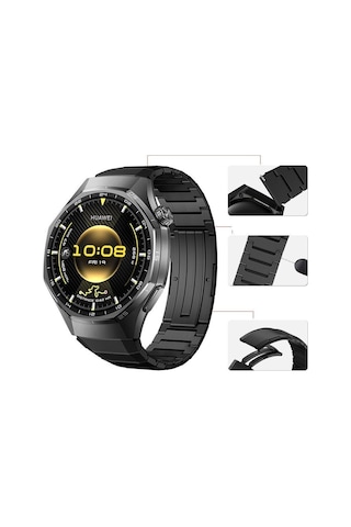 Huawei Watch Gt 6/5/4/3/2 Pro 46mm 22mm Kordon Metal Titanyum Saate 1e-1 Uyum+kısıltma Apratı