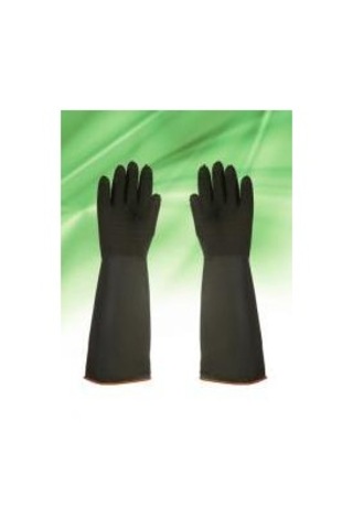 Asit Eldiveni Siyah Kauçuk 60 Cm Tdrtr