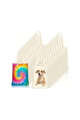 Willowhaven 2/5/9 Parça Sublimasyon Tote Çantası 12.2x14.2 İnç Beige 9 Parça