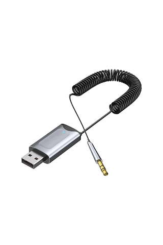 Araba Ses Sistemi İçin Usb - 3,5 Mm Jack İle Bluetooth Adaptörü, Sbc/aac Kod Çözme, Dayanıklı Aux Alıcısı Destekler
