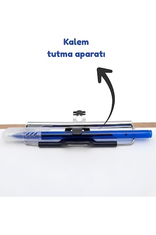 Temel A5 Ahşap Sekreterlik Metal Klipsli Kalem Tutma Aparatlı