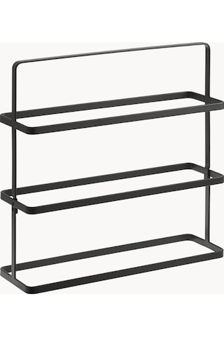 Silme Metal Ayakkabı Rafı Siyah