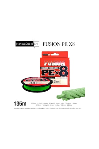 Naniwaosakashi Fusion 8x 135mt Mantis Green 0,21mm