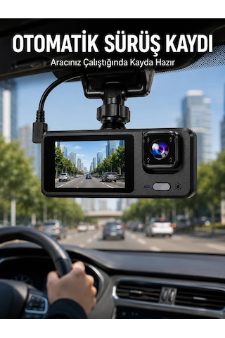 3 Kameralı Dvr Araç Kamerası Tam Güvenlik Tam Kapsama Yeni Nesil