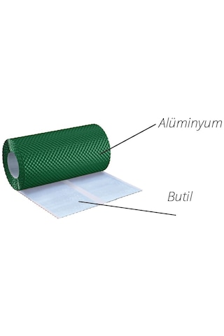 Kaproflex Butil Baca & Duvar Dibi Su Yalıtım Bandı Yeşil 300 Mm X 5 M