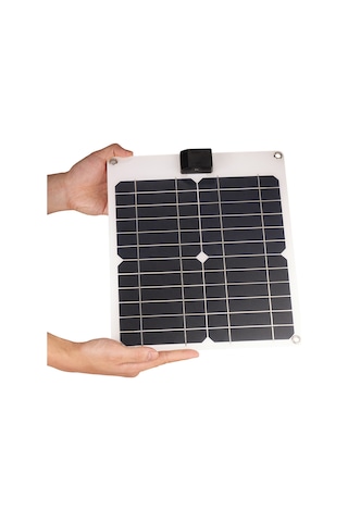 Mufunye Güneş Paneli Çekirdekli Dışarıda Kullanılamabilir 15w Beyaz Cep Telefonu Şarj Aleti Dc Kablolu, 12v Çıkışlı Güneş Enerjisi Şarj Cihazı