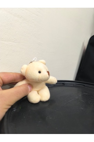 Sevgililer İçin Ayıcık Anahtarlık Sevimli Ve Anlamlı Hediye Bej