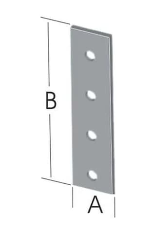 Çankaya Saç Düz Gönye Lama 1.5cm X 10.5 Cm 4 Adet Gümüş