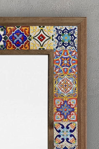 Oscar Stone Decor Masif Çerçeveli Mozaik Taş Ayna 43 Cm X 63 Cm Mexican Genel