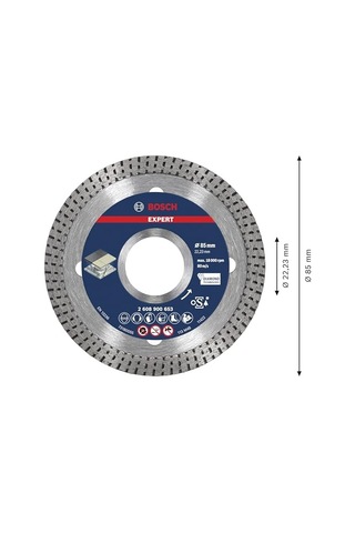 Ayrex Expert Hardceramic X- Kesme Diskleri Sert Sert Taş Ø 85 Mm Aksesuar Küçük Avuç Taşlama Makinesi