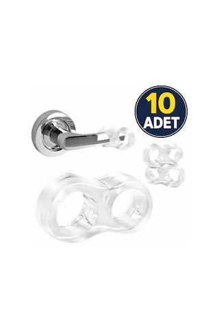 10 Adet Plastik Kapı Kolu Stoperi Duvar Koruyucu Şeffaf Kapı Kolu Tamponu