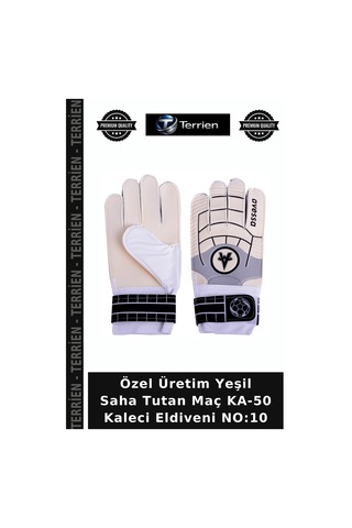 Özel Üretim Yeşil Saha Tutan Maç Ka-50 Kaleci Eldiveni No:10 Çok Renkli